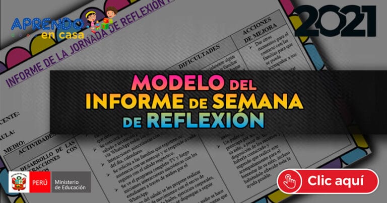 MODELO DEL INFORME DE SEMANA DE REFLEXION
