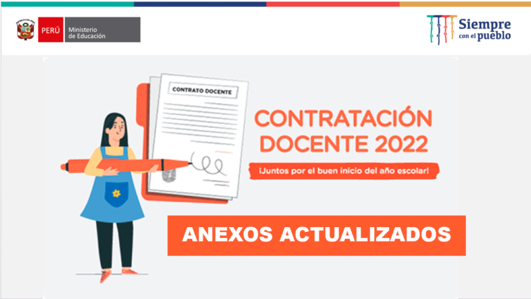 Minedu Anexos actualizados para Contrato Docente 2022 en formato word